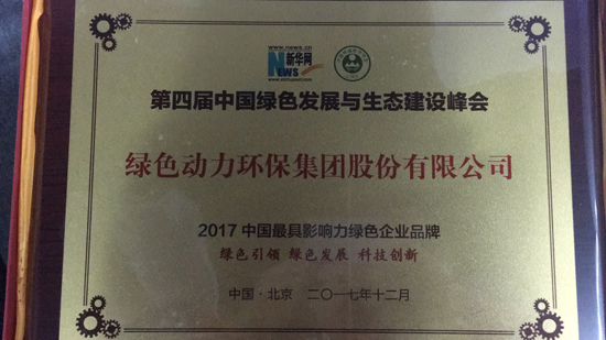 China's Most Influential Green Enterprise Brand in 2017